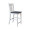 International Concepts 36 in. Solid Wood Round Top Pedestal Counter Height Dining Table w/4 Stools in White/Heather Gray K05-36RT-27B-S102-4 - alternate 2
